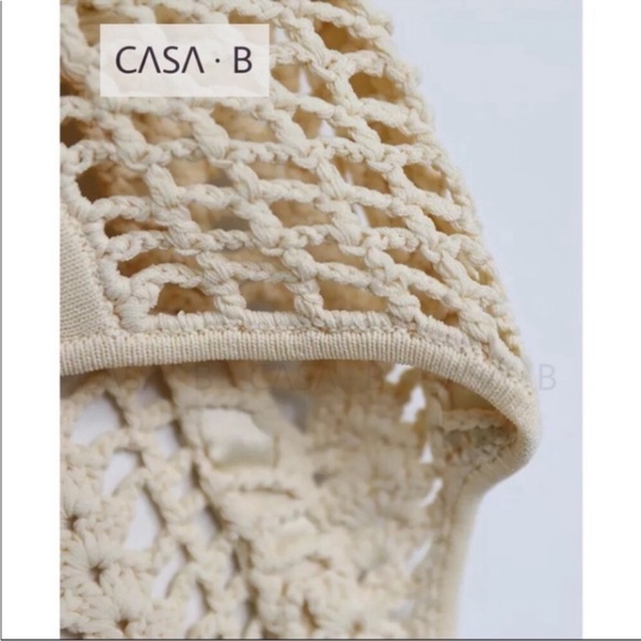 NEW💫CASA B| Siren Crochet Bustier Corset Top in Bone - Picture 6 of 11